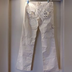 NWT Guess Cargo Stretch Jeans, Size 27, White